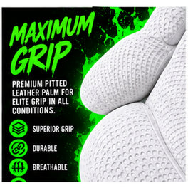 PGX Green Smiley batting gloves maximum grip pitted leather palm