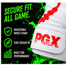 PGX Green Smiley batting gloves secure adjustable wrist fit