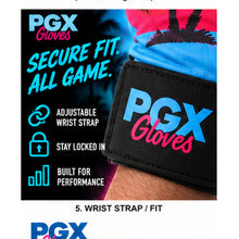 PGX Miami Vice long cuff batting gloves secure wrist fit