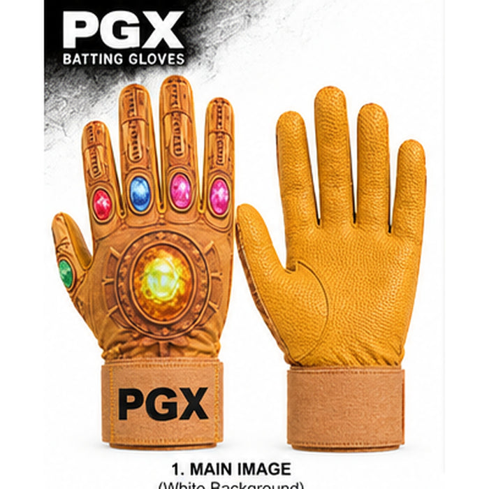 Power Stones Long Cuff Baseball Batting Gloves