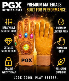 Power Stones Long Cuff Batting Gloves