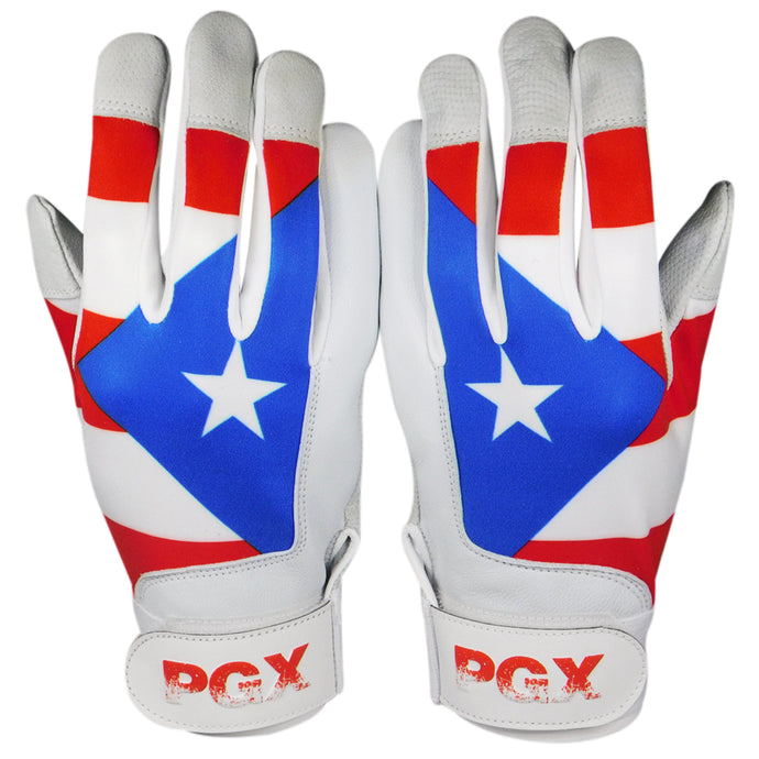 Puerto Rico Baseball Batting Gloves - PRIMAL BASEBALL