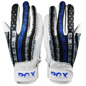 USA Blue Line Baseball Batting Gloves - PRIMAL BASEBALL