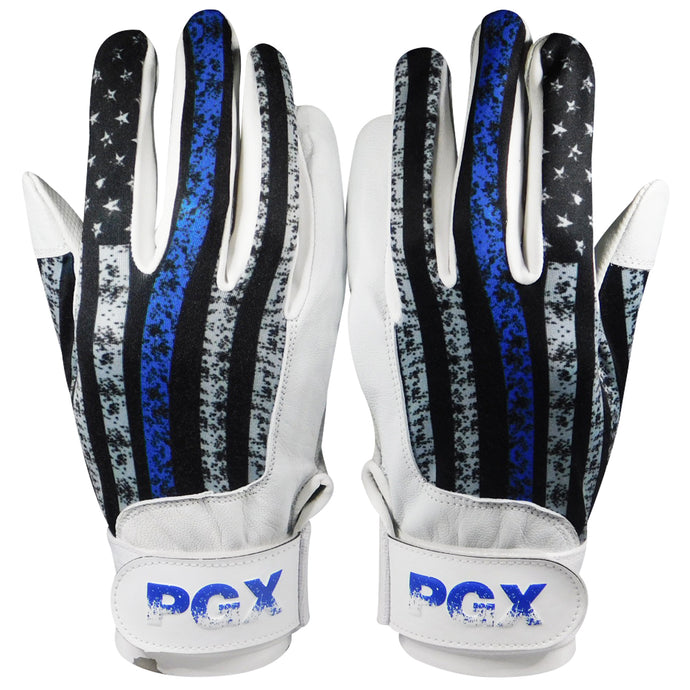 USA Blue Line Baseball Batting Gloves - PRIMAL BASEBALL