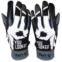 Youth "YOU LOOKED" Batting gloves Black/Grey - PRIMAL BASEBALL