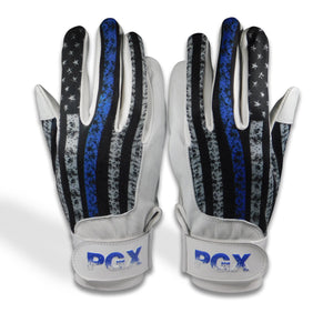 USA Blue Line Baseball Batting Gloves - PRIMAL BASEBALL